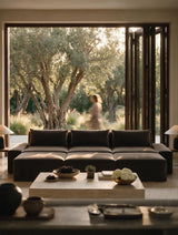 Modo 3 Piece (142") Sofa + 2 Ottoman - Velvet - Portobello