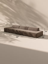 Modo 3 Piece (142") Sofa - Velvet - Portobello