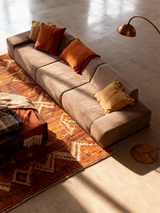 Modo 2 Piece (102") Sofa + 2 Ottoman - Velvet - Portobello