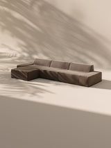 Modo 3 Piece (142") Sofa + Ottoman - Velvet - Portobello