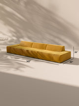 Modo 3 Piece (142") Sofa - Velvet - Saffron