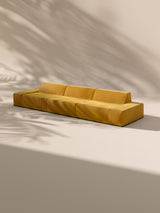 Modo 3 Piece (142") Sofa - Velvet - Saffron