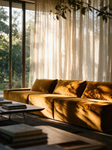 Modo 3 Piece (142") Sofa - Velvet - Saffron