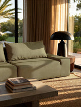 Modo 2 Piece (102") Sofa + Ottoman - Performance Fabric - Sage