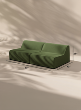 Modo Armless (80") Sofa - Performance Fabric - Sage