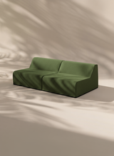 Modo Armless (80") Sofa - Performance Fabric - Sage