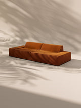 Modo 2 Piece (102") Sofa - Velvet - Tangerine