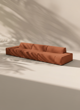 Modo 3 Piece (142") Sofa - Performance Fabric - Terracotta