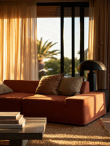 Modo 3 Piece (142") Sofa + 2 Ottoman - Performance Fabric - Terracotta