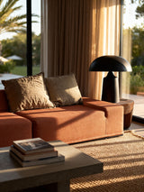 Modo 3 Piece (142") Sofa + 2 Ottoman - Performance Fabric - Terracotta