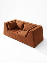 Modo 2 Piece (86") High-Arm Sofa - Performance Fabric - Terracotta