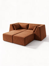 Modo 2 Piece (86") High-Arm Sofa - Performance Fabric - Terracotta