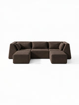 Modo 3 Piece (126") High-Arm Sofa - Performance Fabric - Mocha