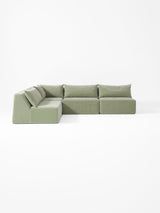 Modo 4 Piece Sectional (Armless) - Aqua