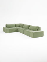 Modo 4 Piece Sectional (Classic) - Aqua