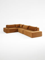 Modo 4 Piece Sectional (Classic) - Cognac