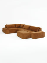 Modo 4 Piece Sectional (Classic) - Cognac