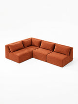 Modo 4 Piece Sectional (Armless) - Terracotta