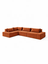Modo 4 Piece Sectional (Classic) - Terracotta