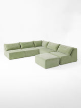 Modo 5 Piece Sectional (Armless) - Aqua