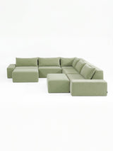 Modo 5 Piece Sectional (Classic) - Aqua