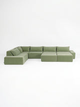 Modo 5 Piece Sectional (Classic) - Aqua