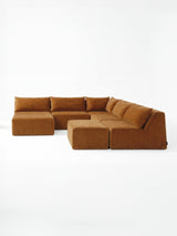 Modo 5 Piece Sectional (Armless) - Cognac