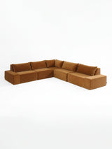 Modo 5 Piece Sectional (Classic) - Cognac