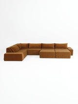 Modo 5 Piece Sectional (Classic) - Cognac