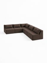 Modo 5 Piece Sectional (Armless) - Mocha