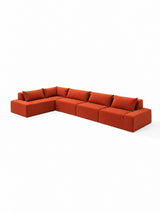 Modo 5 Piece Sectional (Classic) - Tangerine
