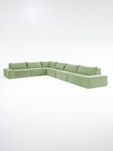 Modo 6 Piece Sectional (Classic) - Aqua