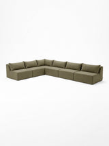 Modo 6 Piece Sectional (Armless) - Sage