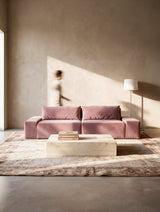 Modo 2 Piece (102") Sofa - Velvet - Faded Rose