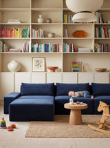 Modo 3 Piece (142") Sofa - Velvet - Pacific