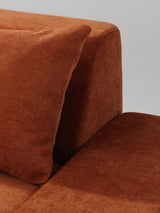 Modo 2 Piece (102") Sofa + Ottoman - Performance Fabric - Terracotta