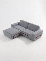 Modo 2 Seater Outdoor Sofa + Ottoman - Navy with Malbec Aluminum
