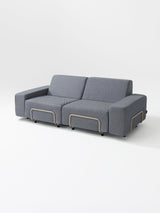 Modo 2 Seater Outdoor Sofa - Navy with Stone Aluminum