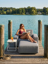 Modo Armchair Outdoor - Navy with Stone Aluminum