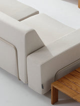 Modo 3 Seater Outdoor Sofa + 2 Ottoman - Oat with Stone Aluminum