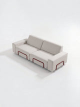 Modo 2 Seater Outdoor Sofa - Oat with Malbec Aluminum