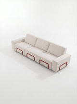 Modo 3 Seater Outdoor Sofa - Oat with Malbec Aluminum