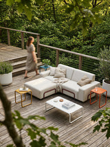 Modo 2 Seater Outdoor Sofa - Oat with Malbec Aluminum