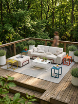 Modo 2 Seater Outdoor Sofa - Oat with Malbec Aluminum