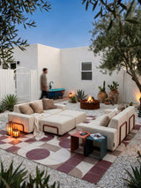 Modo 2 Seater Outdoor Sofa - Oat with Malbec Aluminum