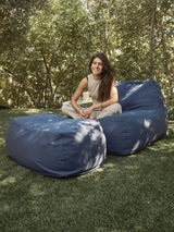 Dume Lounge Chair + Ottoman Outdoor - Navy