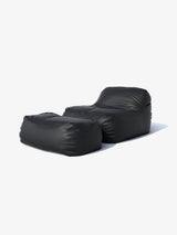 Dume Lounge Chair + Ottoman Vegan Leather - Black