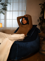 Dume Lounge Chair + Ottoman Velvet - Pacific