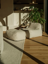 Dume Lounge Chair + Ottoman Performance Fabric (Set of Two) - Natural