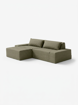 Modo 2 Piece (102") Sofa + Ottoman - Performance Fabric - Sage